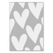 Grijze en witte harten kaart (Achterkant)