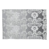 Grijze en witte Hoesjes van Floral Kussensloop (Voorkant)
