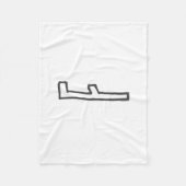 Grijze en witte Initiaal Letter Monogrammed Plain Fleece Deken (Voorkant)