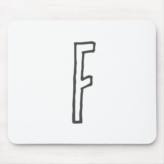 Grijze en witte Initiaal Letter Monogrammed Plain Muismat (Voorkant)