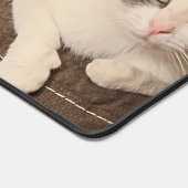 "Grijze en witte kat" Bureaumat (Hoek)