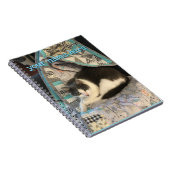 Grijze en witte kat notitieboek (Rechterzijde)