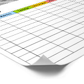 Grijze en witte kat op een groen / tijdpad poster (Hoek)