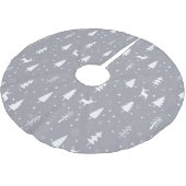 Grijze en witte kerst kerstboom rok (Gekanteld)