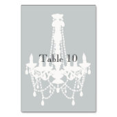 Grijze en witte kroonluchter kaart (Voorkant)