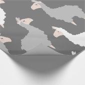 Grijze en witte lam cadeaupapier (Hoek)