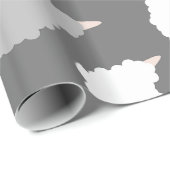 Grijze en witte lam cadeaupapier (Rol Hoek)