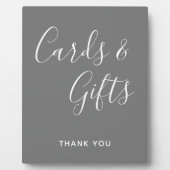 Grijze en witte legante Kaarten voor kalligrafie Fotoplaat (Voorkant)