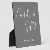 Grijze en witte legante Kaarten voor kalligrafie Fotoplaat (Zijkant)