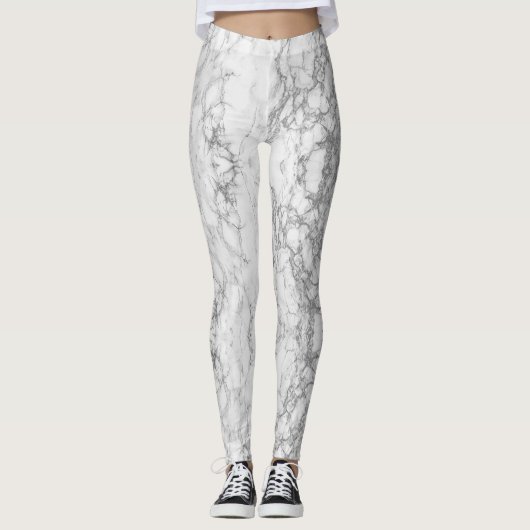Grijze en witte Leggings (Voorkant)