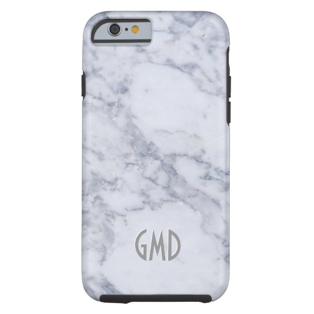 Grijze en witte marmer afdrukken Case-Mate iPhone case (Achterkant)