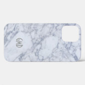 Grijze en witte marmer afdrukken Case-Mate iPhone case (Achterkant (horizontaal))