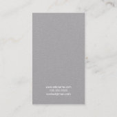 Grijze en witte minieme monogram visitekaartje (Achterkant)