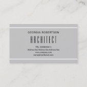 Grijze en witte moderne monogram geometrisch visitekaartje (Achterkant)