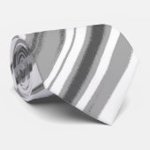 Grijze en witte moderne strepen stropdas (Opgerold)