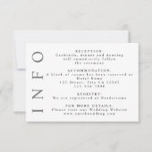 Grijze en witte monogram minimalistische bruiloft RSVP kaartje (Voorkant)