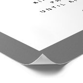 Grijze en witte monogram niet-aangesloten bruiloft poster (Hoek)