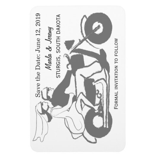 Grijze en witte motorfiets sparen de datum magneet (Verticaal)