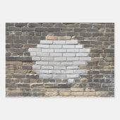 Grijze en witte muur Stedelijke Grit Inpakpapier Vel (Voorkant 3)