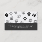 Grijze en witte pagina's | Dog Groomer Visitekaartje (Achterkant)