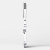 Grijze en witte palmboom Case-Mate iPhone case (Achterkant / Links)