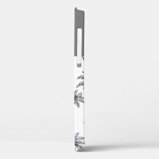 Grijze en witte palmboom Case-Mate iPhone case (Achterkant / Links)