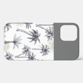 Grijze en witte palmboom Case-Mate iPhone case (Achterkant (horizontaal))