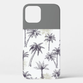 Grijze en witte palmboom Case-Mate iPhone case