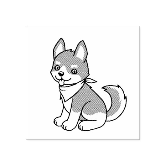 Grijze en witte pap rubberstempel (Afrduk)