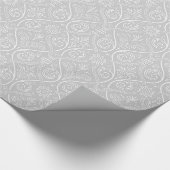 Grijze en witte papiergiet cadeaupapier (Hoek)