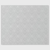 Grijze en witte papiergiet cadeaupapier (Vlak)