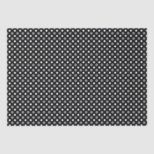 Grijze en witte poka Dots Tissuepapier (Voorkant)