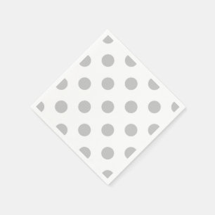 Grijze en witte pokidot cocktailservetten servetten