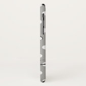 Grijze en Witte Polka Dot Persoonlijke naam Case-Mate iPhone Case (Achterkant/links)