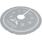 Grijze en witte rendieren met sneeuwvlokken kerst kerstboom rok (Gekanteld)