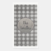 Grijze en witte schelpen servet (Voorkant)