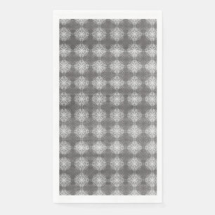 Grijze en witte schelpen servet