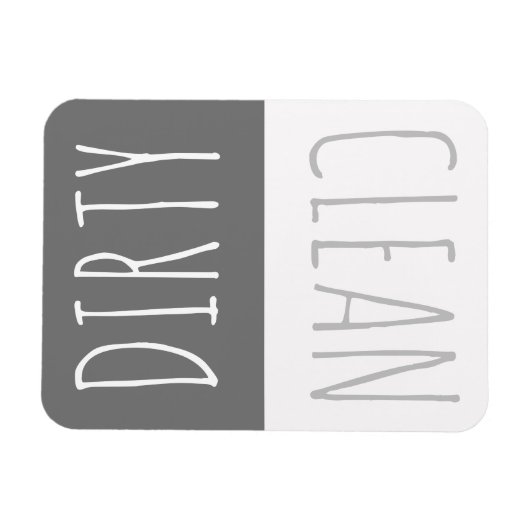 grijze en witte schoonmaakmachine en vuile wasmach magneet (Horizontaal)