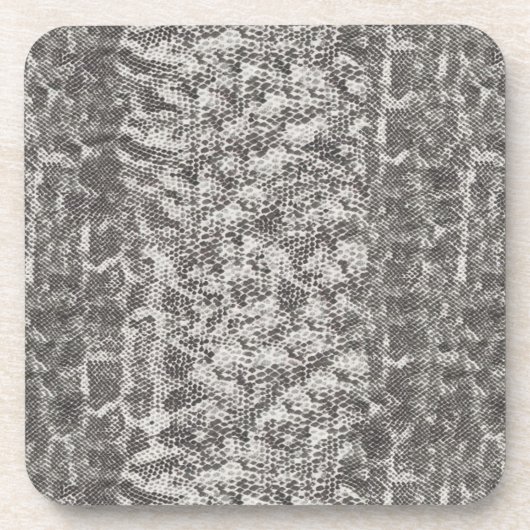 Grijze en witte slang Huid Onderzetter (Voorkant)