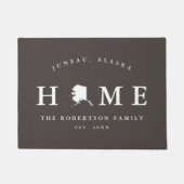 Grijze en witte staat Alaska Map Mat, Deurmat (Voorkant)