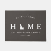 Grijze en witte staat Idaho Map Mat, Doormat Deurmat (Voorkant)