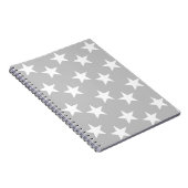 Grijze en witte-Star-afdruklaptop Notitieboek (Rechterzijde)