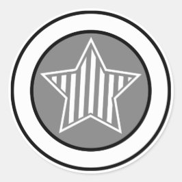 Grijze en Witte Ster Sticker