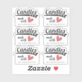 Grijze en witte, stijlvolle diamanten rode hartkaa sticker (Vel)