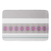 Grijze en witte streep met roze patroonaccent