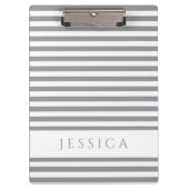 grijze en witte streep patroonnaam klembord (Voorkant)