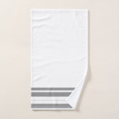 Grijze en witte strepen bad handdoek (Handdoek)