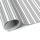 Grijze en witte strepen cadeaupapier (Rol Hoek)