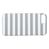 Grijze en witte strepen Case-Mate iPhone case (Achterkant (Horizontaal))