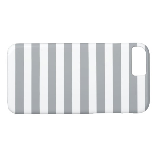 Grijze en witte strepen Case-Mate iPhone case (Achterkant (Horizontaal))